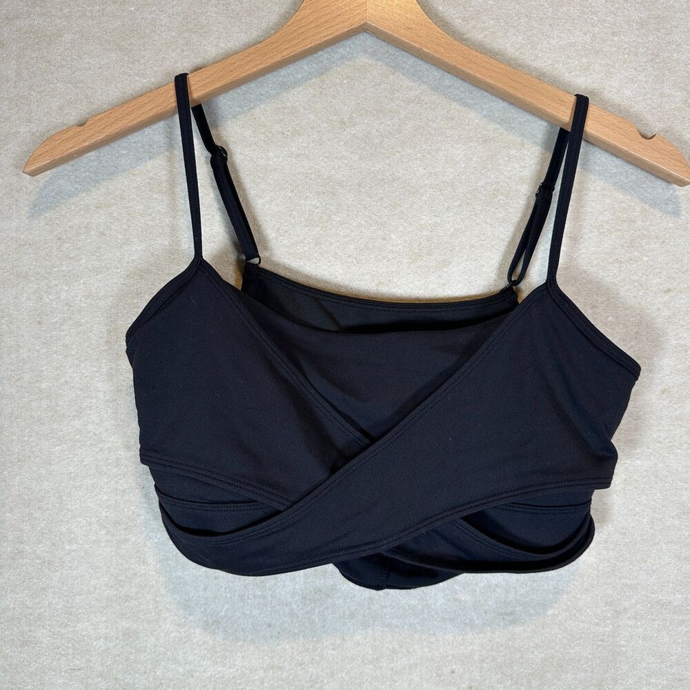 Alo Yoga Airbrush Enso Bra Women's S Black Wrap Front W9578R